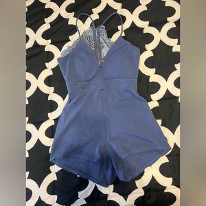 Blue Lace Romper.